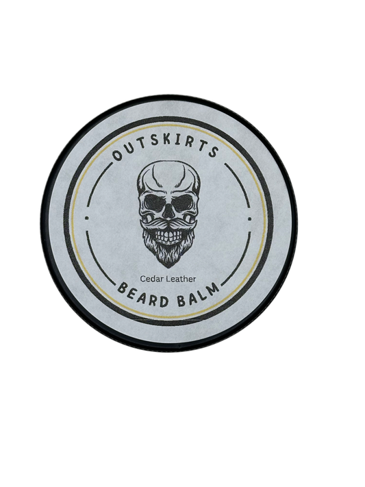 Cedar Leather Scented Beard Balm (2 oz can)